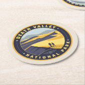 Death Valley National Park Runder Pappuntersetzer (Angewinkelt)