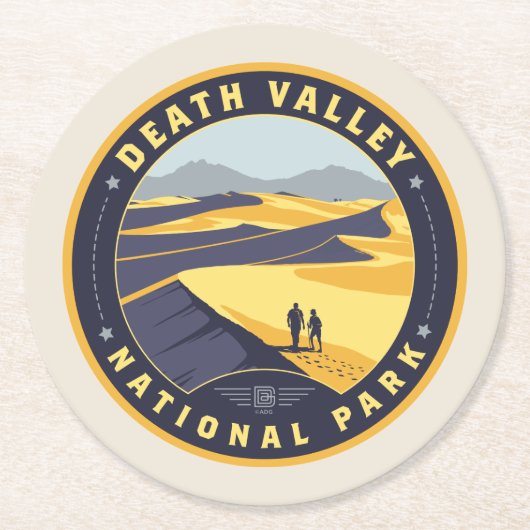 Death Valley National Park Runder Pappuntersetzer (Vorderseite)