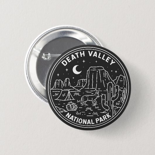 Death Valley National Park Sand Dunes Monoline Button (Vorne & Hinten)