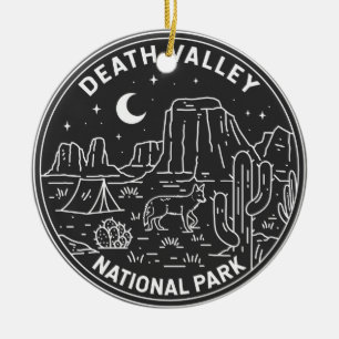 Death Valley National Park Sand Dunes Monoline Keramik Ornament