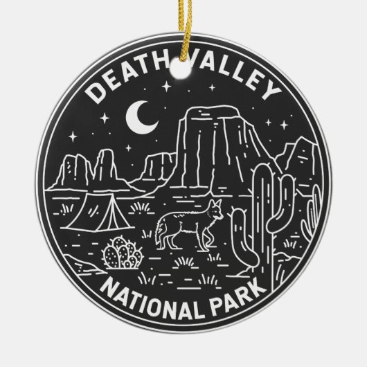 Death Valley National Park Sand Dunes Monoline Keramik Ornament (Vorne)