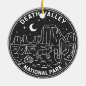 Death Valley National Park Sand Dunes Monoline Keramik Ornament (Hinten)