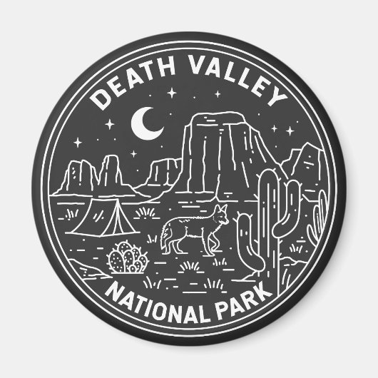 Death Valley National Park Sand Dunes Monoline Magnet (Vorne)