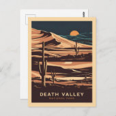 Death Valley National Park Sunset Postkarte (Vorne/Hinten)