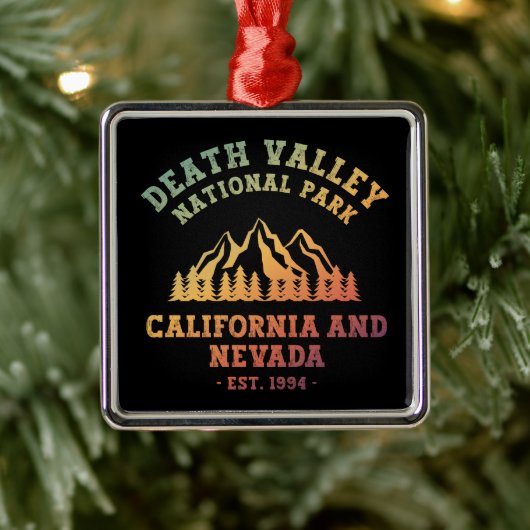 Death Valley National Park USA Gradient Ornament Aus Metall (Baum)