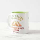 Death Valley National Park USA Gradient Zweifarbige Tasse (Vorderseite Links)