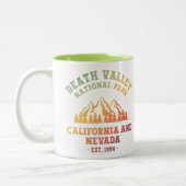 Death Valley National Park USA Gradient Zweifarbige Tasse (Links)