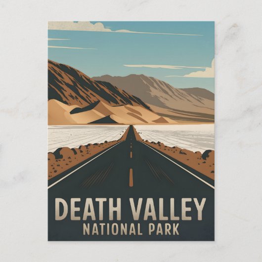 Death Valley National Park Vintag Postkarte (Vorderseite)