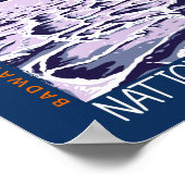 Death Valley Nationalpark Badwater-Becken Vintag Poster (Ecke)