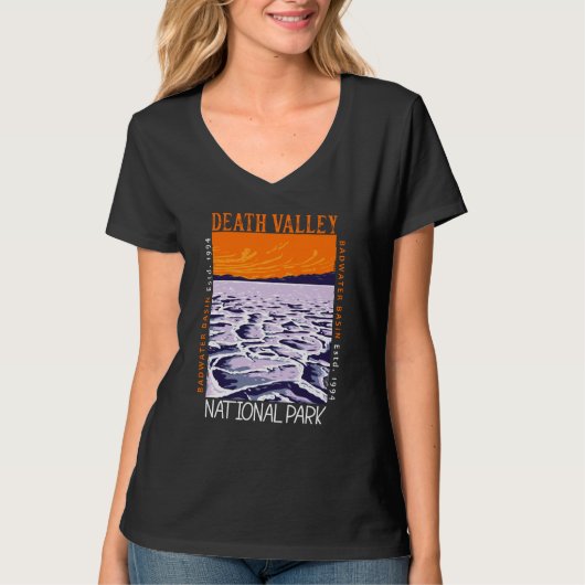 Death Valley Nationalpark Badwater-Becken Vintag T-Shirt (Vorderseite)