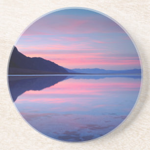 Death Valley Nationalpark. Badwater bei Sonnenaufg Sandstein Untersetzer