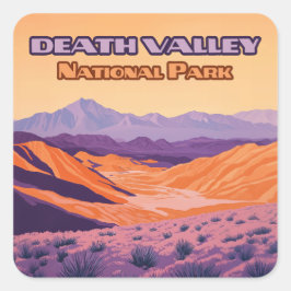 Death Valley Nationalpark California Nevada Quadratischer Aufkleber