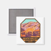 Death Valley Nationalpark Coyote Vintag Magnet (Vorderseite/Rückseite)