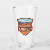 Death Valley Nationalpark Illustration Retro Glas (Vorderseite)