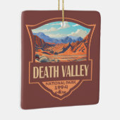 Death Valley Nationalpark Illustration Retro Keramikornament (Rechts)