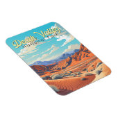 Death Valley Nationalpark Illustration Retro Magnet (Rechte Seite)