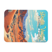 Death Valley Nationalpark Illustration Retro Magnet (Horizontal)