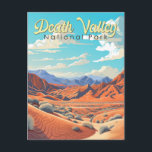 Death Valley Nationalpark Illustration Retro Postkarte<br><div class="desc">Death Valley Vektorgrafik Design. Der Park ist bekannt für den Titus Canyon,  mit einer Geisterstadt und farbenfrohen Felsen,  und die Salinen des Badwater Becken,  Nordamerikas tiefsten Punkt.</div>