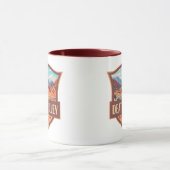 Death Valley Nationalpark Illustration Retro Tasse (Zentrum)