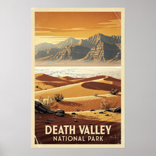 Death Valley Nationalpark Retro Poster
