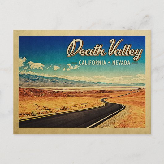 Death Valley Nationalpark Vintage Reise Postkarte (Vorderseite)
