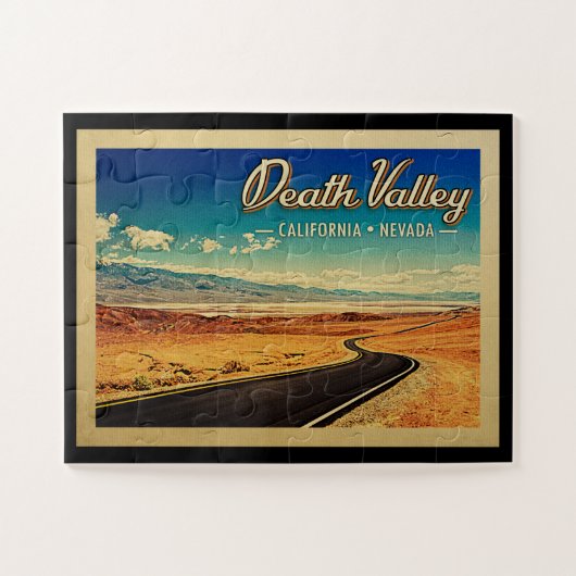 Death Valley Nationalpark Vintage Reise Puzzle (Horizontal)
