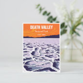 Death Valley Nationalpark Vintages Retro Postkarte (Stehend Vorderseite)