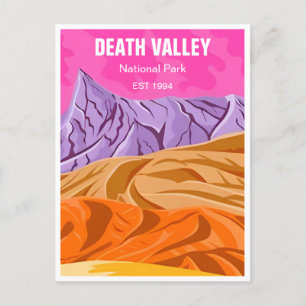 Death Valley Nationalpark Vintages Retro Postkarte