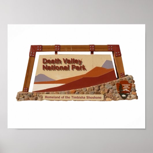Death Valley Nationalpark - Zeichen Poster (Vorne)