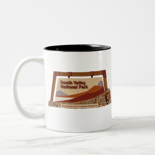 Death Valley Nationalpark - Zeichen Zweifarbige Tasse (Links)