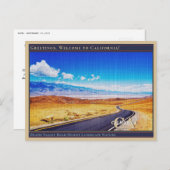 Death Valley Road Wüste Landschaft Natur Postkarte (Vorne/Hinten)