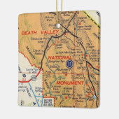 Death Valley Vintage Karte Keramikornament (Links)