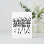 Death Women Dance Postkarte (Stehend Vorderseite)