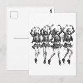 Death Women Dance Postkarte (Vorne/Hinten)