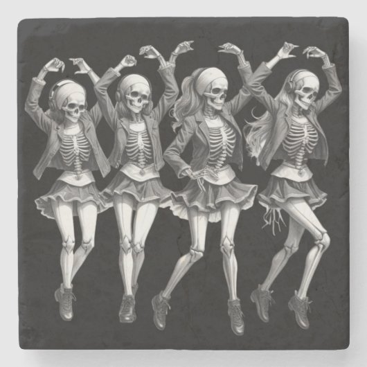 Death Women Dance Steinuntersetzer (Vorderseite)