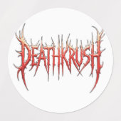 Deathkrush - Stickers Etiketten (Design 2)