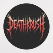 Deathkrush - Stickers Etiketten (Design 1)