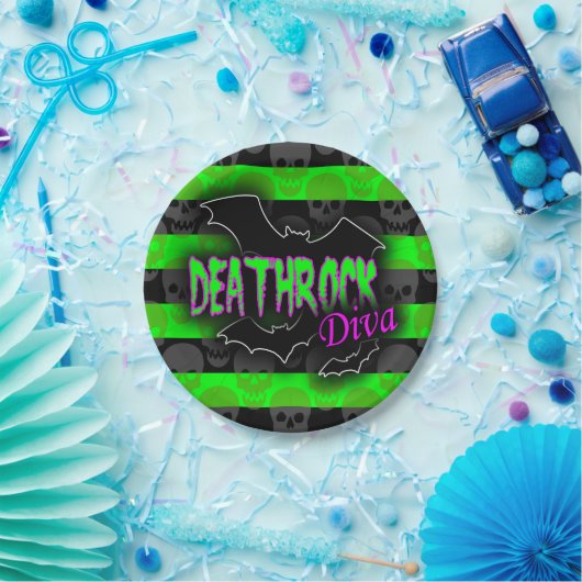 Deathrock-Diva-Papierplatte Pappteller (Party)