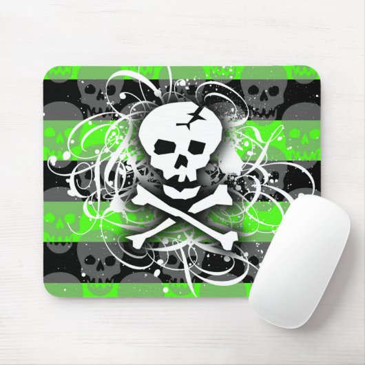Deathrock Skull Mouse Pad Mousepad (Mit Mouse)