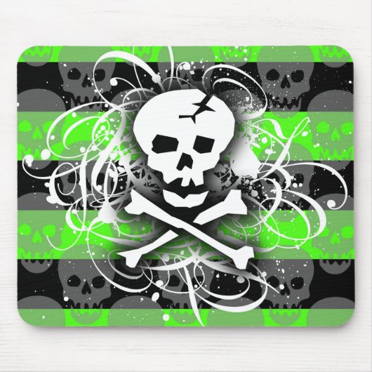 Deathrock Skull Mouse Pad Mousepad (Vorne)