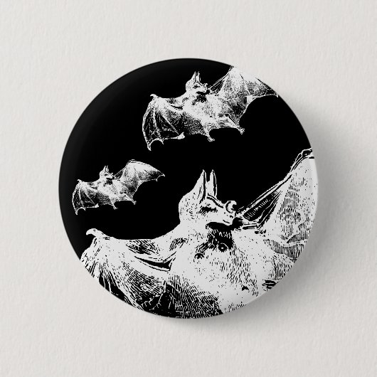 Deathrock Vampire Bats Button (Vorderseite)