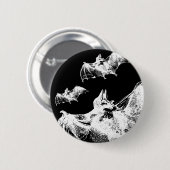 Deathrock Vampire Bats Button (Vorne & Hinten)