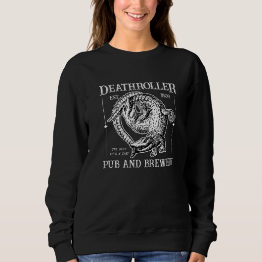 Deathroller Pub And Brewery Alligator Sweatshirt (Vorderseite)