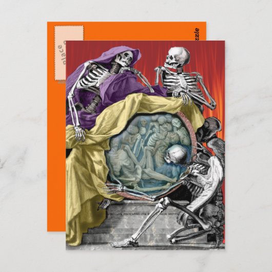 death's discourse upon the living postkarte (Vorne/Hinten)