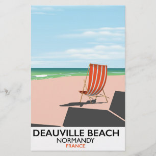 Deauville Beach france Seaside Poster. Briefpapier