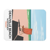 Deauville Beach france Seaside Poster. Magnet (Horizontal)
