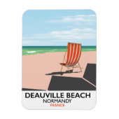 Deauville Beach france Seaside Poster. Magnet (Vertikal)
