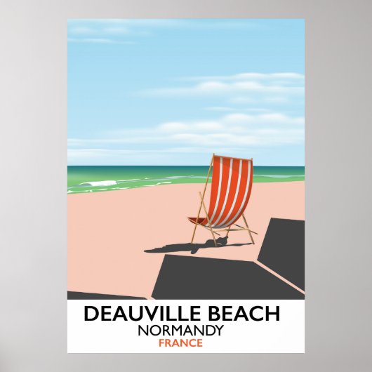 Deauville Beach france Seaside Poster. Poster (Vorne)