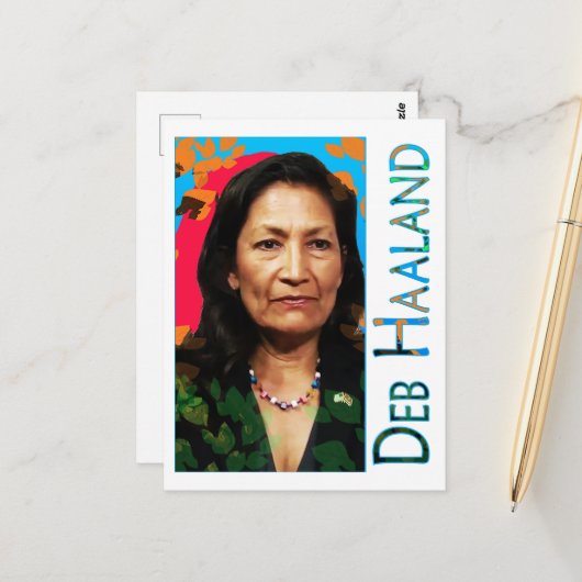 Deb Haaland Postcard Postkarte (Vorderseite/Rückseite Beispiel)