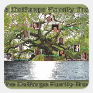 DeBarge Family Tree-Spezialelemente Quadratischer Aufkleber